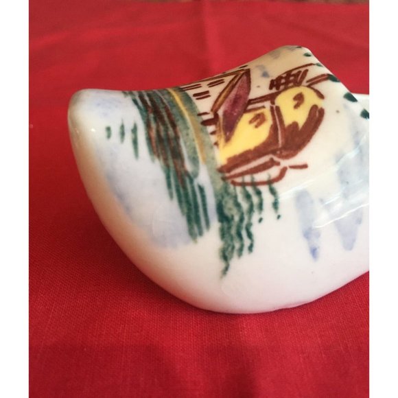 Vintage Set of Dutch ceramic clogs - Holland Mini Shoes Hand Painted - Picture 2 of 5